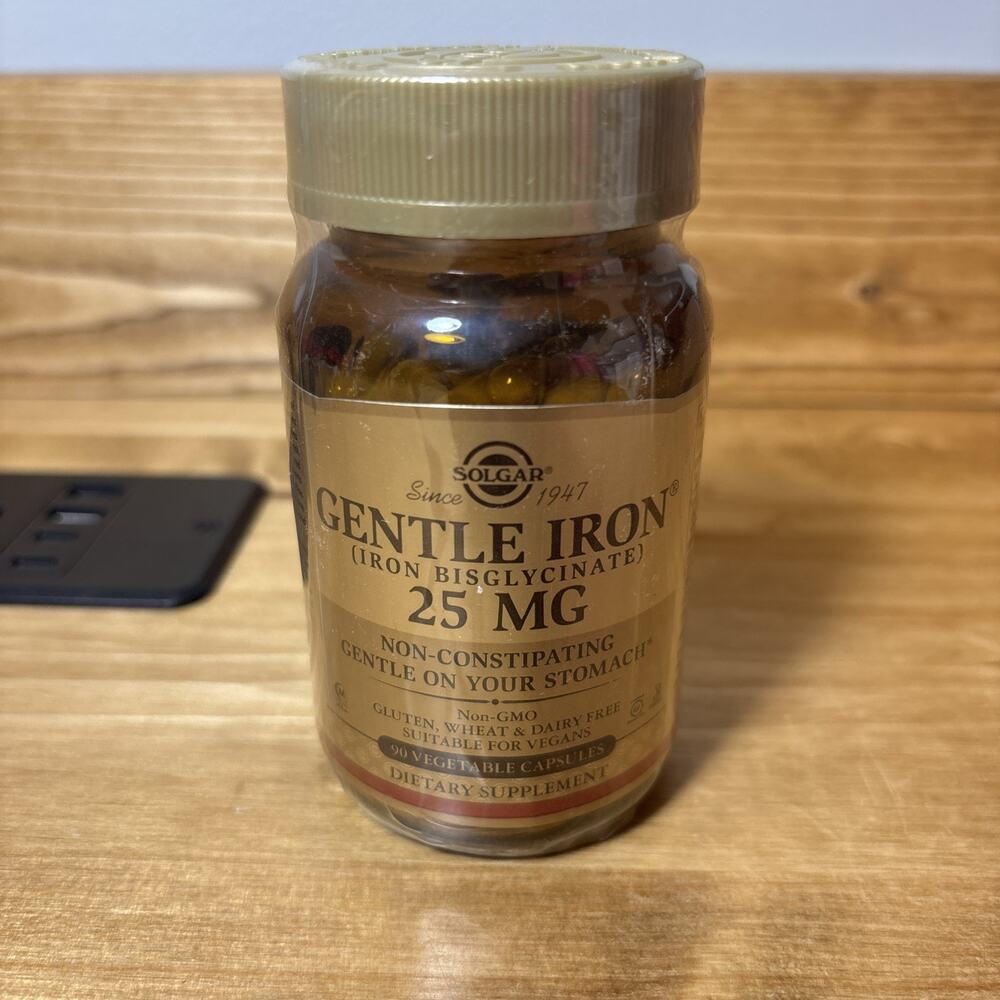 Solgar Gentle Iron 25 mg 90 Veg Capsules EXP 08/2027 Sealed